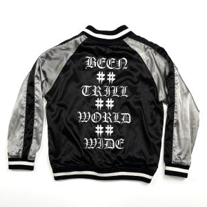 Been Trill Reversible Souvenir/Bomber Jacket Black/Leopard Sukajan