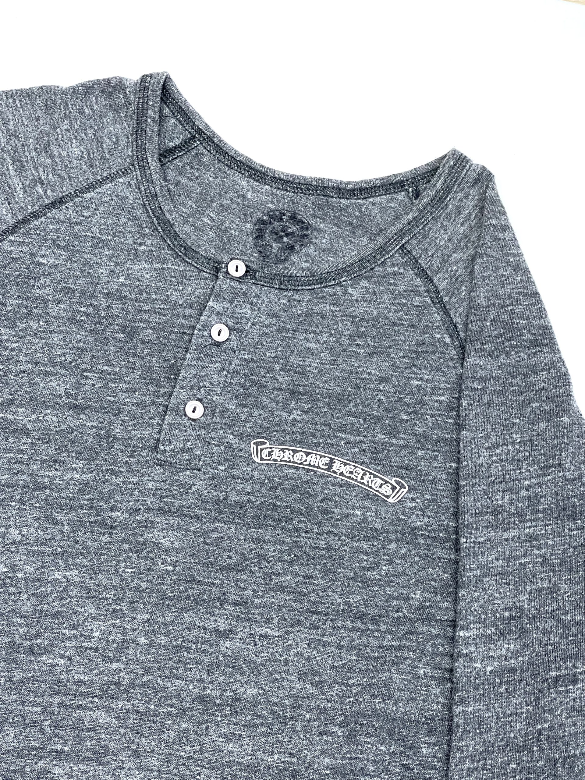 Chrome Hearts Banner Logo Raglan Melange Dark - obrazek 2