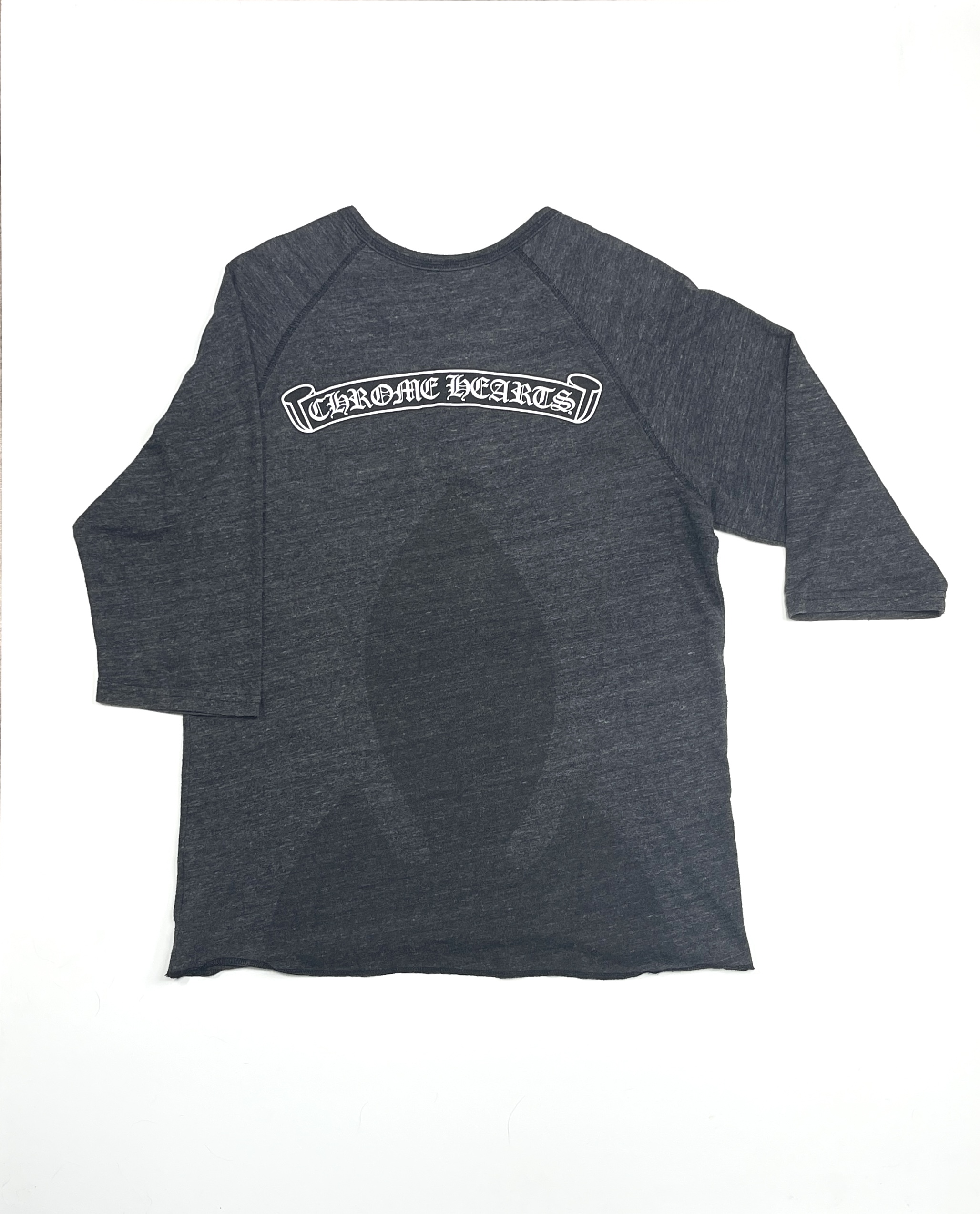 Chrome Hearts Banner Logo Raglan Melange Dark - obrazek 3