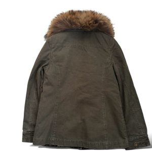 Vintage Military Leopard Fur Jacket
